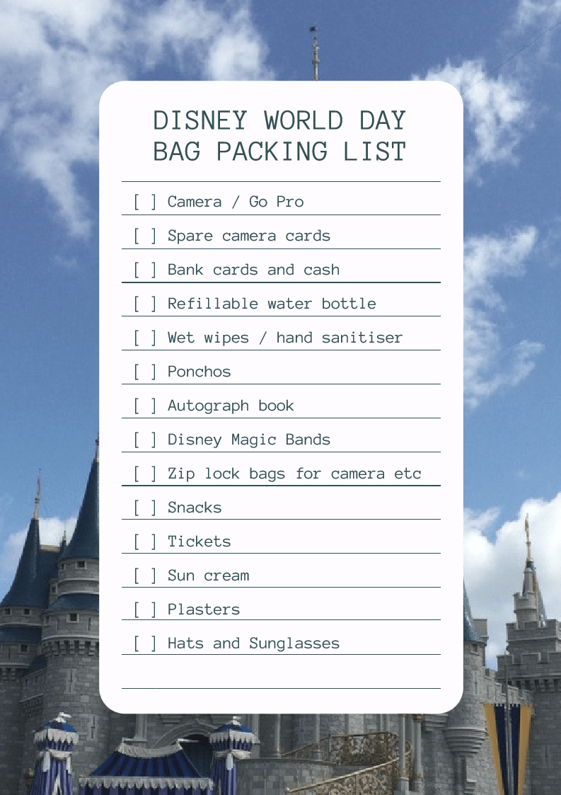 Ultimate Holiday Packing Essentials | List for Walt Disney World Florida | Young Children Age 3 to 7